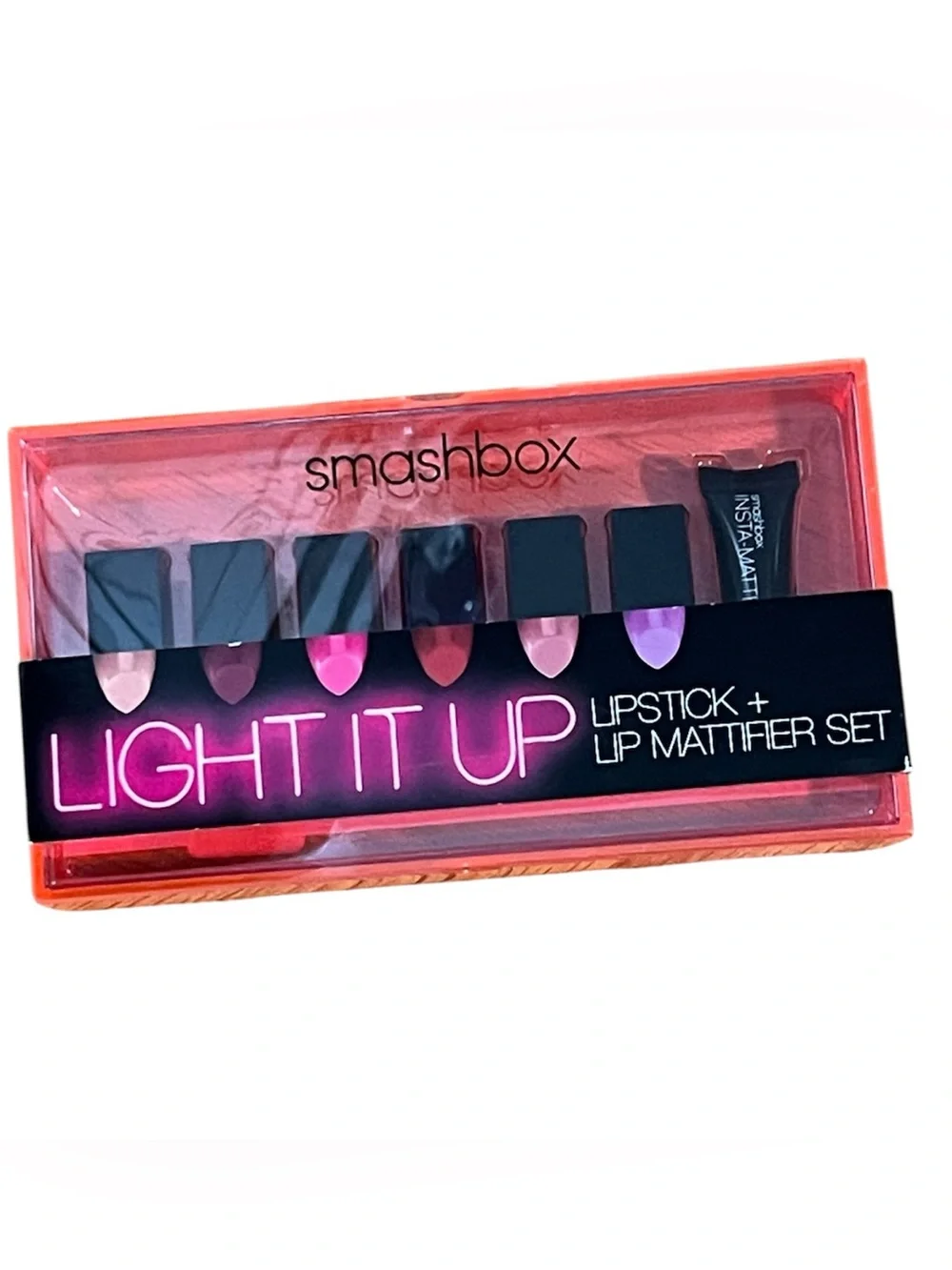 LE Smashbox Light It Up Lipstick + Lip Mattifier Set